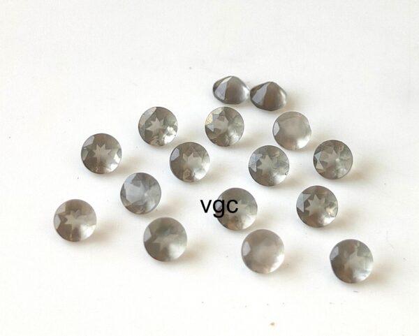 Natural Grey Moonstone 3 mm Round Cut Faceted– AAA Quality Moonstone Round Faceted 3mm