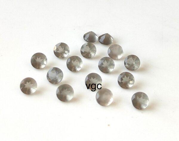 Natural Grey Moonstone 3 mm Round Cut Faceted– AAA Quality Moonstone Round Faceted 3mm