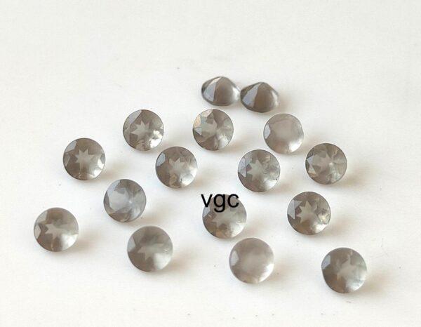 Natural Grey Moonstone 3 mm Round Cut Faceted– AAA Quality Moonstone Round Faceted 3mm