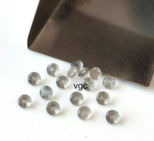 Natural Grey Moonstone 3 mm Round Cut Faceted– AAA Quality Moonstone Round Faceted 3mm