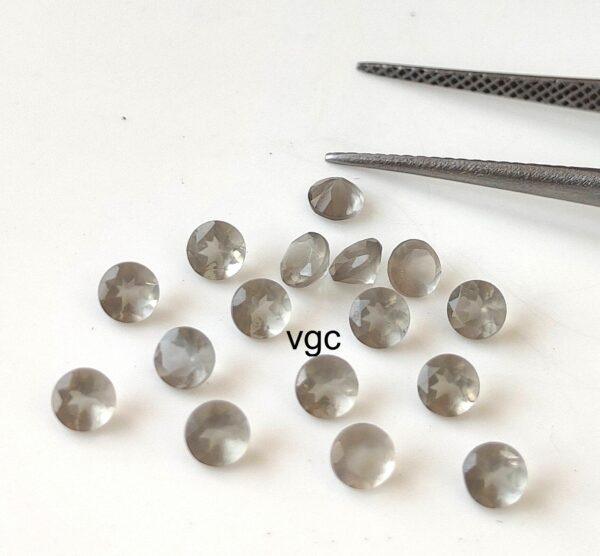 Natural Grey Moonstone 3 mm Round Cut Faceted– AAA Quality Moonstone Round Faceted 3mm