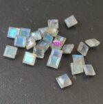 Natural Labradorite 7 mm Square Cut Faceted – AAA Quality Labradorite Square Faceted Cut 7mm