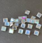 Natural Labradorite 7 mm Square Cut Faceted – AAA Quality Labradorite Square Faceted Cut 7mm