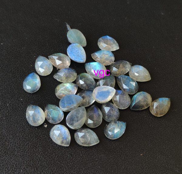 Natural Labradorite 4×6 mm Pear Rose Cut – AAA Quality Labradorite Pear Rose Cut 4x6mm