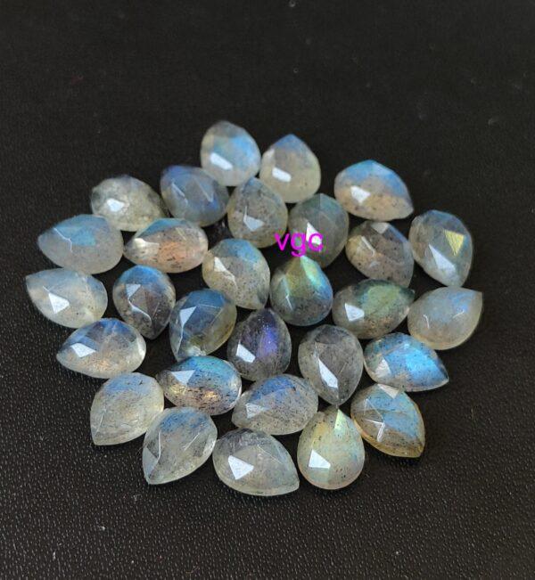 Natural Labradorite 4×6 mm Pear Rose Cut – AAA Quality Labradorite Pear Rose Cut 4x6mm