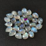 Natural Labradorite 4×6 mm Pear Rose Cut – AAA Quality Labradorite Pear Rose Cut 4x6mm
