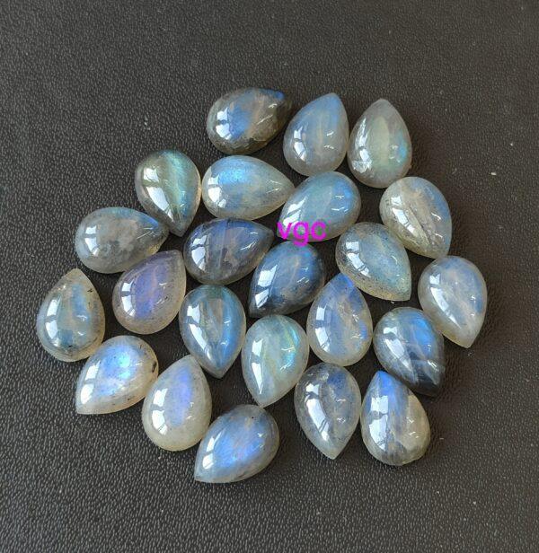 Natural Labradorite 4×6 mm Pear Cabochon – AAA Quality Labradorite Pear Cabochon 4x6mm