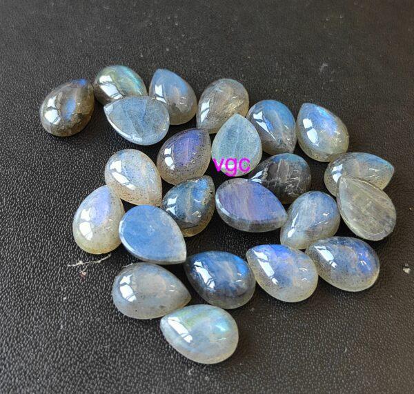 Natural Labradorite 4×6 mm Pear Cabochon – AAA Quality Labradorite Pear Cabochon 4x6mm