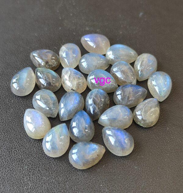 Natural Labradorite 4×6 mm Pear Cabochon – AAA Quality Labradorite Pear Cabochon 4x6mm