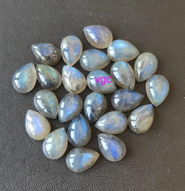 Natural Labradorite 4×6 mm Pear Cabochon – AAA Quality Labradorite Pear Cabochon 4x6mm