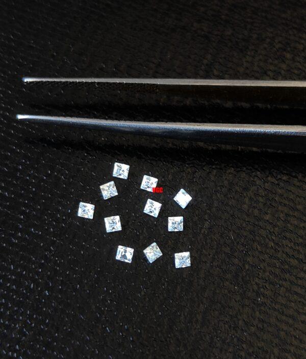 Super Top Quality White Moissanite D-f Color VS Purity 2 mm Square Princess Cut – AAA Moissanite Square Superb Cut And Luster 2mm