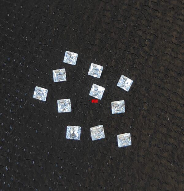 Super Top Quality White Moissanite D-f Color VS Purity 2 mm Square Princess Cut – AAA Moissanite Square Superb Cut And Luster 2mm