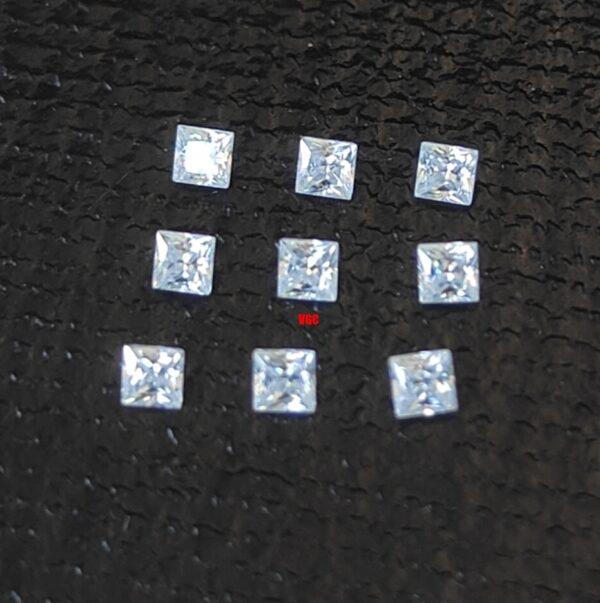 Super Top Quality White Moissanite D-f Color VS Purity 2 mm Square Princess Cut – AAA Moissanite Square Superb Cut And Luster 2mm