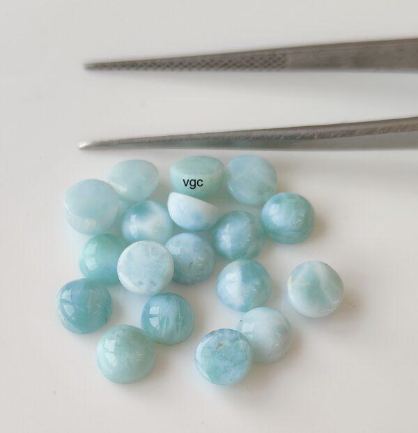 Natural Larimar 6 mm Round Cabochon – Larimar Round Cabochon 6mm