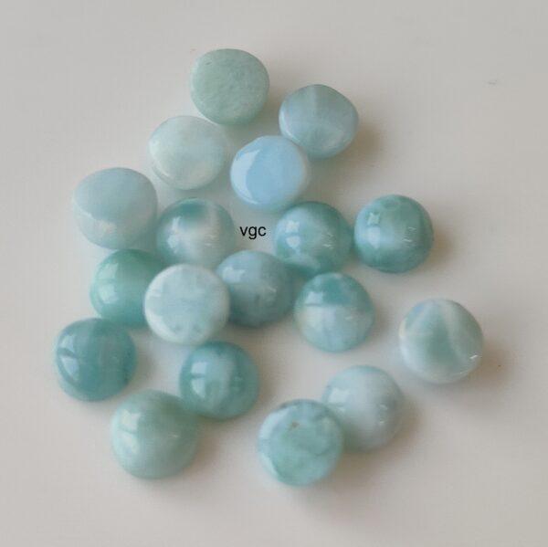 Natural Larimar 6 mm Round Cabochon – Larimar Round Cabochon 6mm