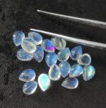 Natural Rainbow Moonstone 3×5 mm Pear Cabochon Flat Back – AAA Quality Rainbow Moonstone Pear 3x5mm