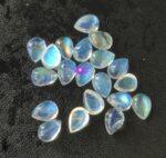 Natural Rainbow Moonstone 3×5 mm Pear Cabochon Flat Back – AAA Quality Rainbow Moonstone Pear 3x5mm