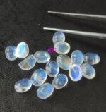 Natural Rainbow Moonstone 5×7 mm Oval Cabochon Flat Back – AAA Quality Rainbow Moonstone Oval 5x7mm