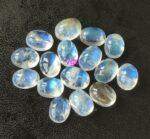 Natural Rainbow Moonstone 5×7 mm Oval Cabochon Flat Back – AAA Quality Rainbow Moonstone Oval 5x7mm