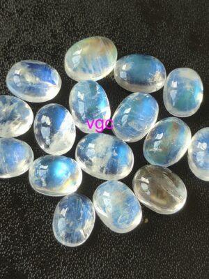 Natural Rainbow Moonstone 3×5 mm Oval Cabochon Flat Back – AAA Quality Rainbow Moonstone Oval 3x5mm