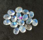 Natural Rainbow Moonstone 5×7 mm Oval Cabochon Flat Back – AAA Quality Rainbow Moonstone Oval 5x7mm