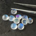 Natural Rainbow Moonstone 3mm Round Cabochon Flat Back – AAA Quality Rainbow Moonstone Round 3x3mm