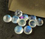 Natural Rainbow Moonstone 3mm Round Cabochon Flat Back – AAA Quality Rainbow Moonstone Round 3x3mm