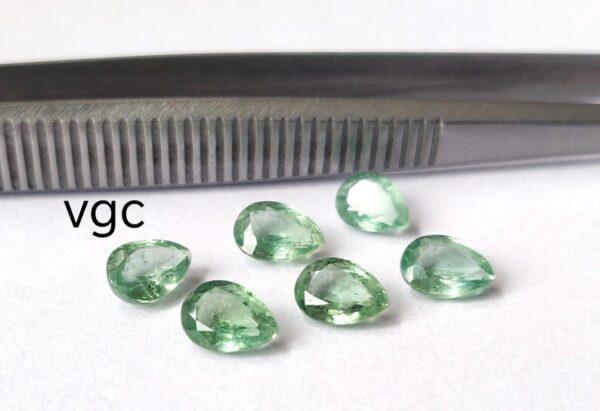 Natural Mint Kyanite 6×9 mm Pear Faceted Cut – Kyanite Pear Faceted 6x9mm