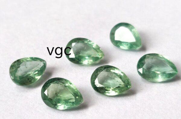 Natural Mint Kyanite 6×9 mm Pear Faceted Cut – Kyanite Pear Faceted 6x9mm