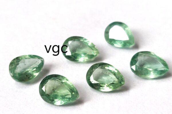 Natural Mint Kyanite 6×9 mm Pear Faceted Cut – Kyanite Pear Faceted 6x9mm