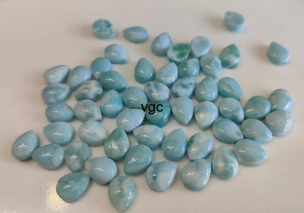 Natural Larimar 5×7 mm Pear Cabochon – Larimar Pear Cabochon 5x7mm