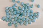 Natural Larimar 5×7 mm Pear Cabochon – Larimar Pear Cabochon 5x7mm