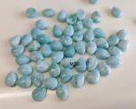 Natural Larimar 5×7 mm Pear Cabochon – Larimar Pear Cabochon 5x7mm