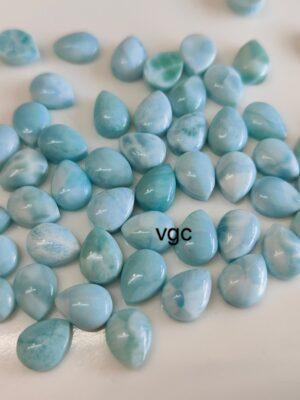 Natural Larimar 3×5 mm Pear Cabochon – Larimar Pear Cabochon 3x5mm