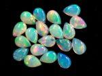 Natural Super Top Multifire Ethiopian Opal 5×7 mm Pear Cabochon – AAA Quality Ethiopian Opal Pear 5x7mm