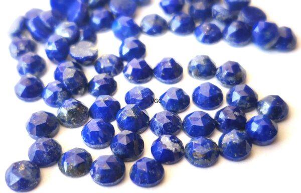 Natural Lapis Lazuli 3 mm Round Rose Cut – Lapis Round Rose Cut 3mm
