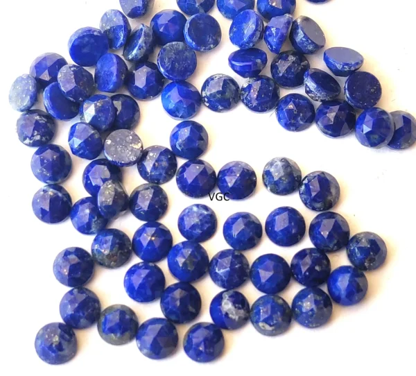Natural Lapis Lazuli 3 mm Round Rose Cut – Lapis Round Rose Cut 3mm