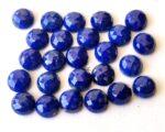 Natural Lapis Lazuli 6 mm Round Rose Cut – Lapis Round Rose Cut 6mm