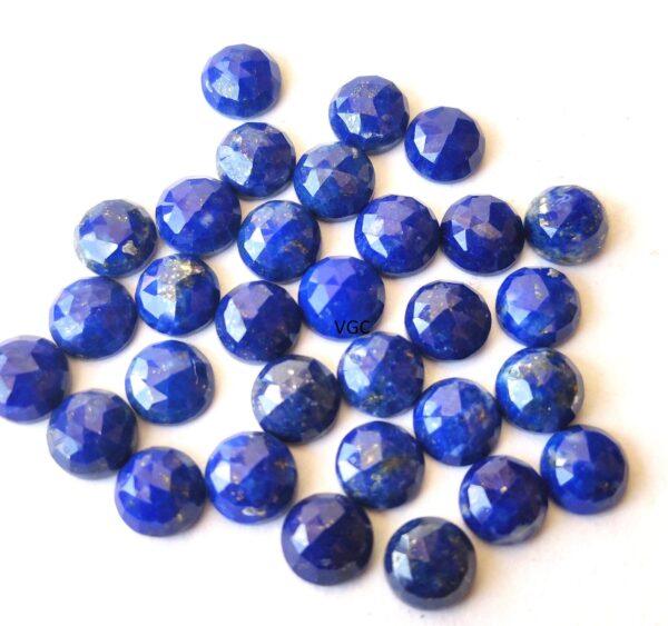 Natural Lapis Lazuli 6 mm Round Rose Cut – Lapis Round Rose Cut 6mm