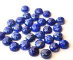 Natural Lapis Lazuli 6 mm Round Rose Cut – Lapis Round Rose Cut 6mm