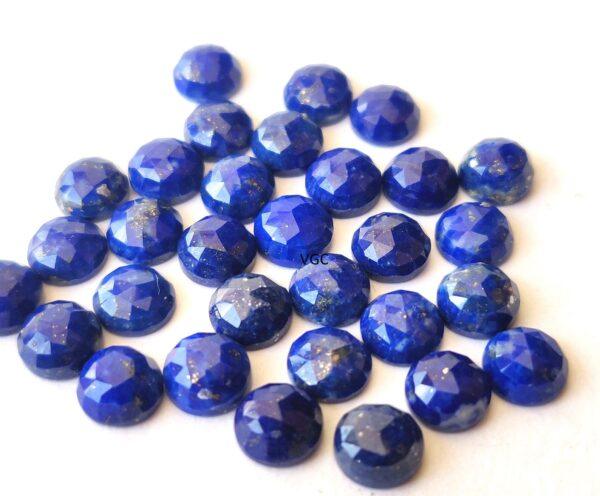 Natural Lapis Lazuli 6 mm Round Rose Cut – Lapis Round Rose Cut 6mm
