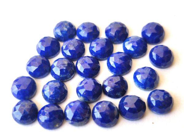 Natural Lapis Lazuli 6 mm Round Rose Cut – Lapis Round Rose Cut 6mm