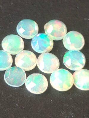 Natural Super Top Multifire Ethiopian Opal 3 mm Round Rose Cut – AAA Quality Ethiopian Opal Round 3mm