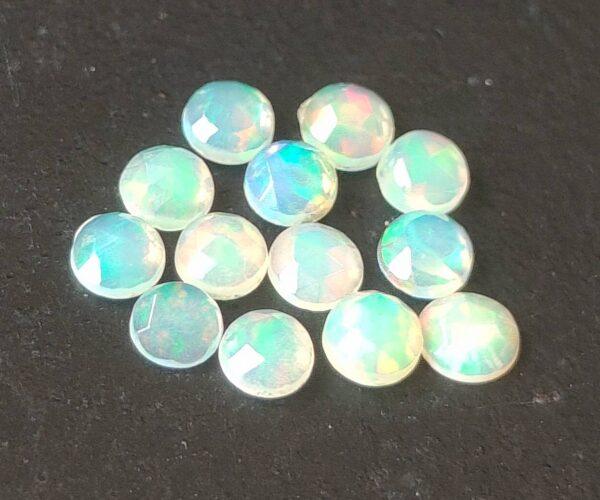 Natural Super Top Multifire Ethiopian Opal 8 mm Round Rose Cut – AAA Quality Ethiopian Opal Round 8mm