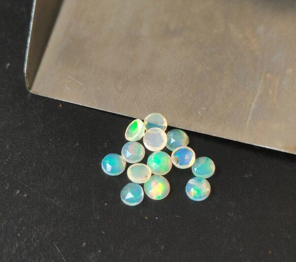 Natural Super Top Multifire Ethiopian Opal 8 mm Round Rose Cut – AAA Quality Ethiopian Opal Round 8mm