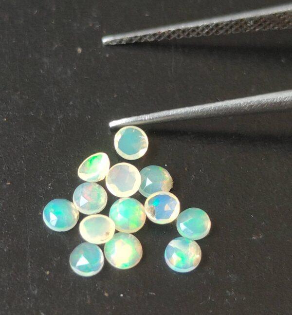 Natural Super Top Multifire Ethiopian Opal 8 mm Round Rose Cut – AAA Quality Ethiopian Opal Round 8mm