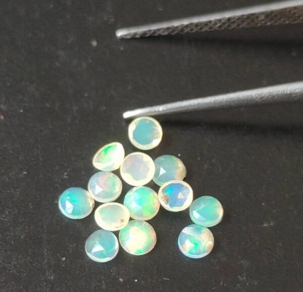 Natural Super Top Multifire Ethiopian Opal 8 mm Round Rose Cut – AAA Quality Ethiopian Opal Round 8mm