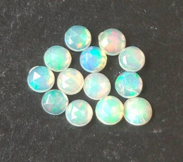 Natural Super Top Multifire Ethiopian Opal 8 mm Round Rose Cut – AAA Quality Ethiopian Opal Round 8mm