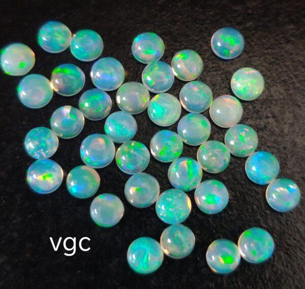 Natural Super Top Multifire Ethiopian Opal 10 mm Round Cabochon – AAA Quality Ethiopian Opal Round 10mm