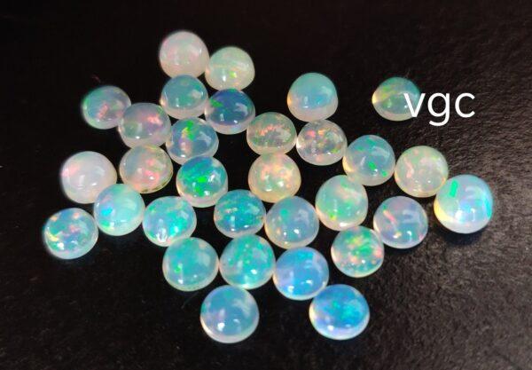 Natural Super Top Multifire Ethiopian Opal 10 mm Round Cabochon – AAA Quality Ethiopian Opal Round 10mm